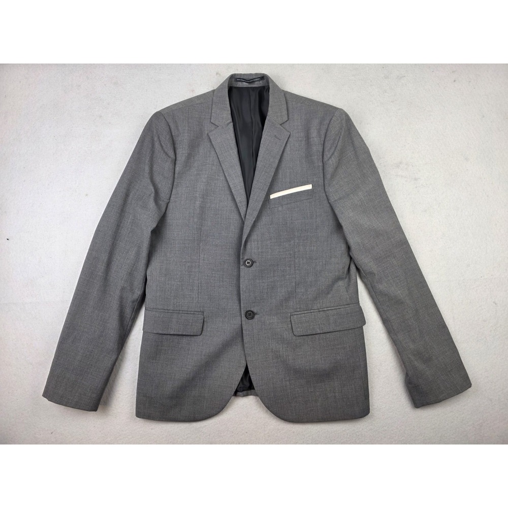 H&M Sport Coat Blazer 40R Mens Dark Grey Suit Jacket Two Button‎ Formal